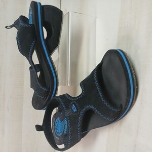 Vintage Somethin’ Else By Skechers Sz 8 Y2K Chunky Platforack and Blue Sandals